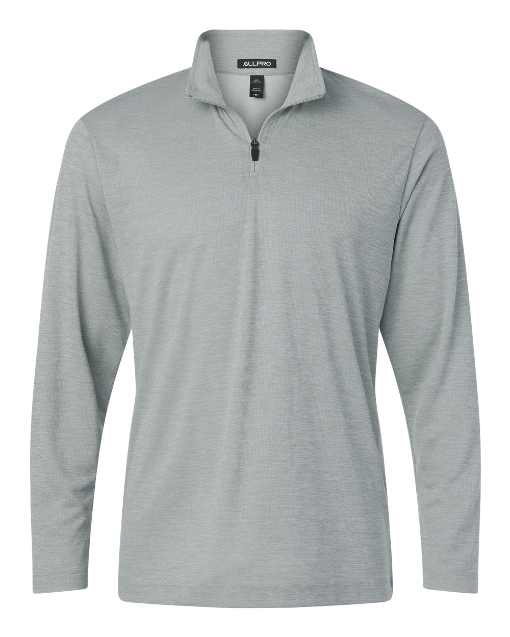 AllPro Men's Pro-Lock Performance Mélange Quarter-Zip Pullover - 4HM700 Silver Melange