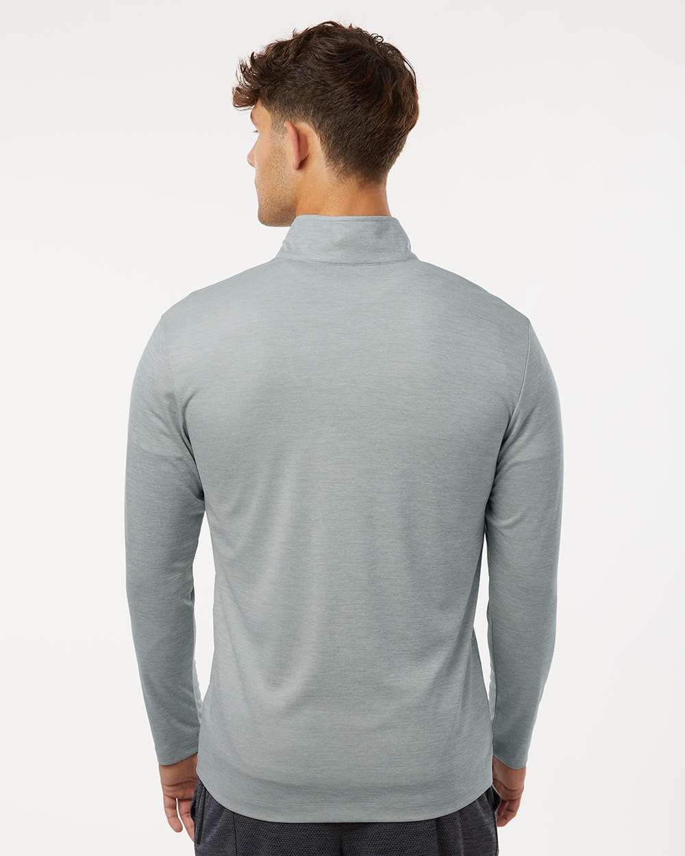 AllPro Men's Pro-Lock Performance Mélange Quarter-Zip Pullover - 4HM700 Silver Melange