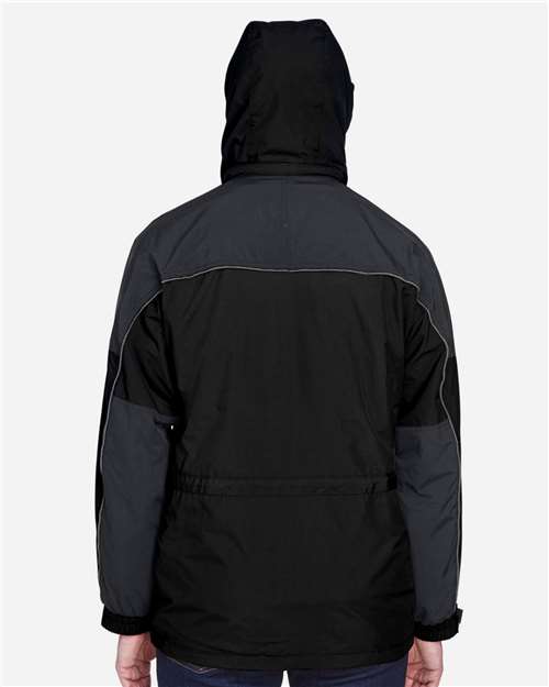 North End Men's 3-in-1 Two-Tone Parka - 88006 Black