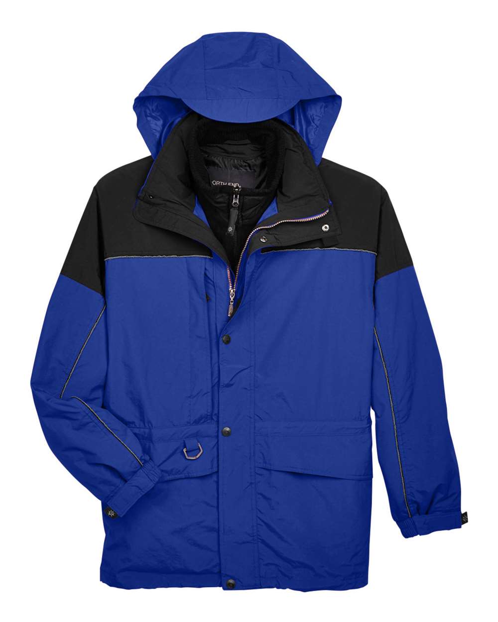 North End Men's 3-in-1 Two-Tone Parka - 88006 Royal Cobalt