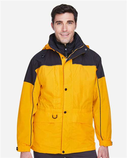 North End Men's 3-in-1 Two-Tone Parka - 88006 Sun Ray