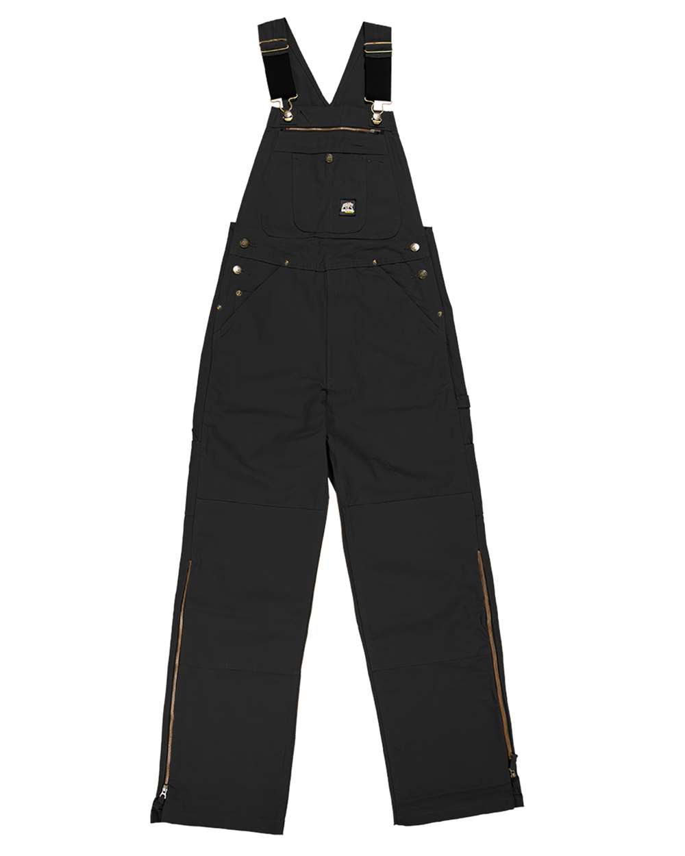 Berne Apparel Short-Length Slab Unlined Duck Bib Overall - B1067S Black