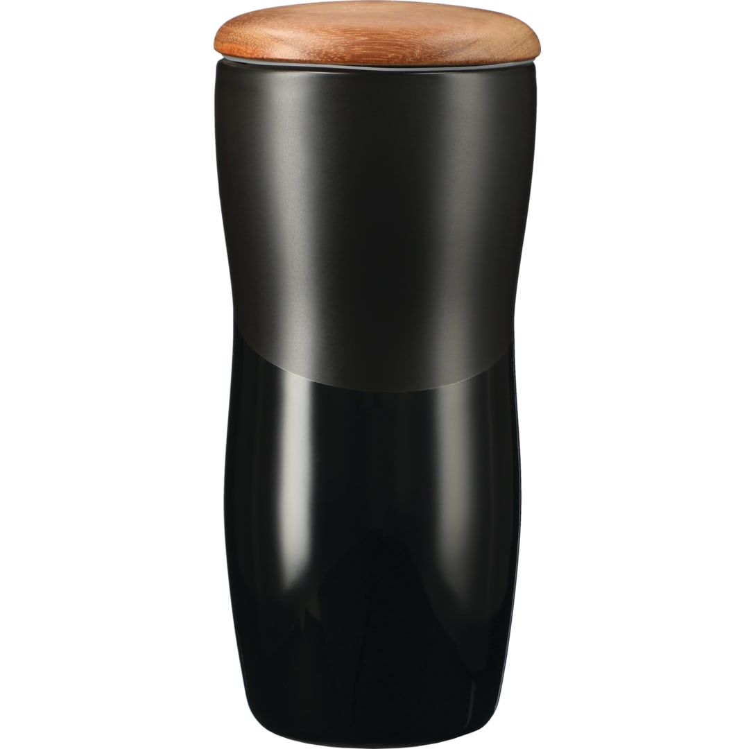  Reno Double Wall Ceramic Tumbler w/Wood Lid 10oz - 1628-24
