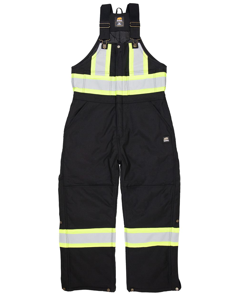 Berne Apparel Safety Striped Arctic Insulated Bib Overall - HVNB02