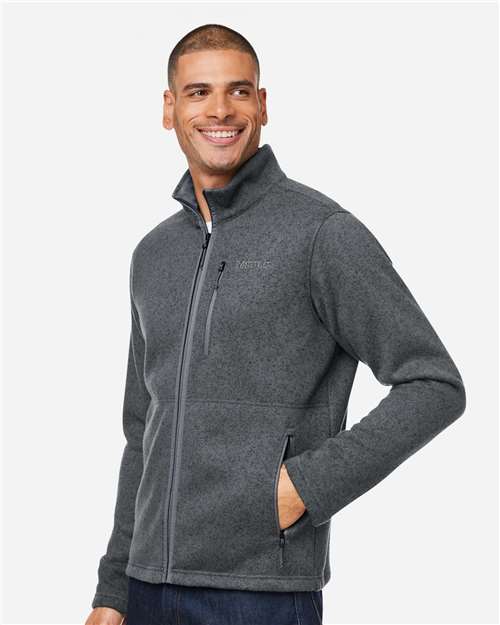 Marmot Men's Drop Line Fleece Jacket - M16223 Steel Onyx Heather