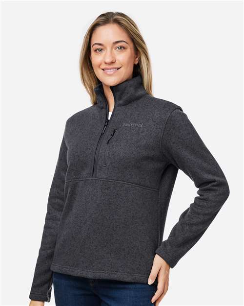 Marmot Women's Drop Line Half-Zip Jacket - M16248 Black Heather