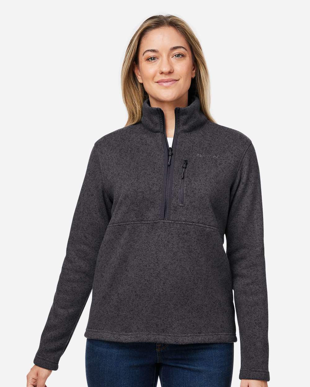 Marmot Women's Drop Line Half-Zip Jacket - M16248 Black Heather