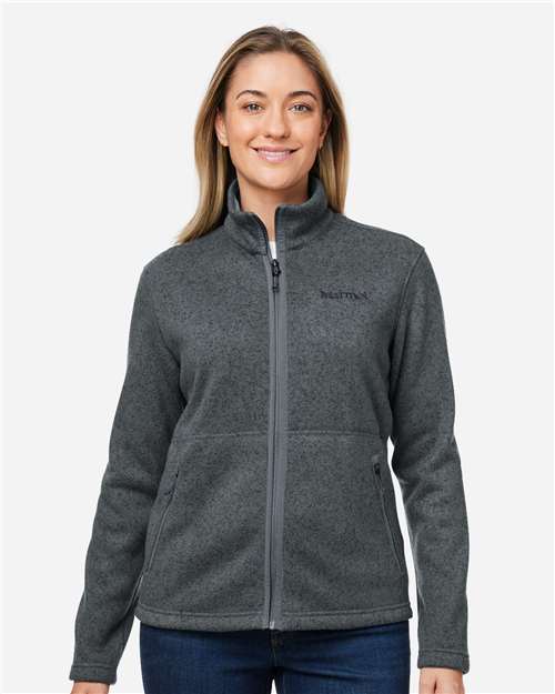 Marmot Women's Drop Line Fleece Jacket - M16250 Steel Onyx Heather