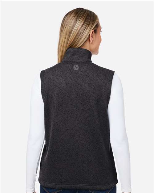 Marmot Women's Drop Line Fleece Vest - M16251 Black Heather