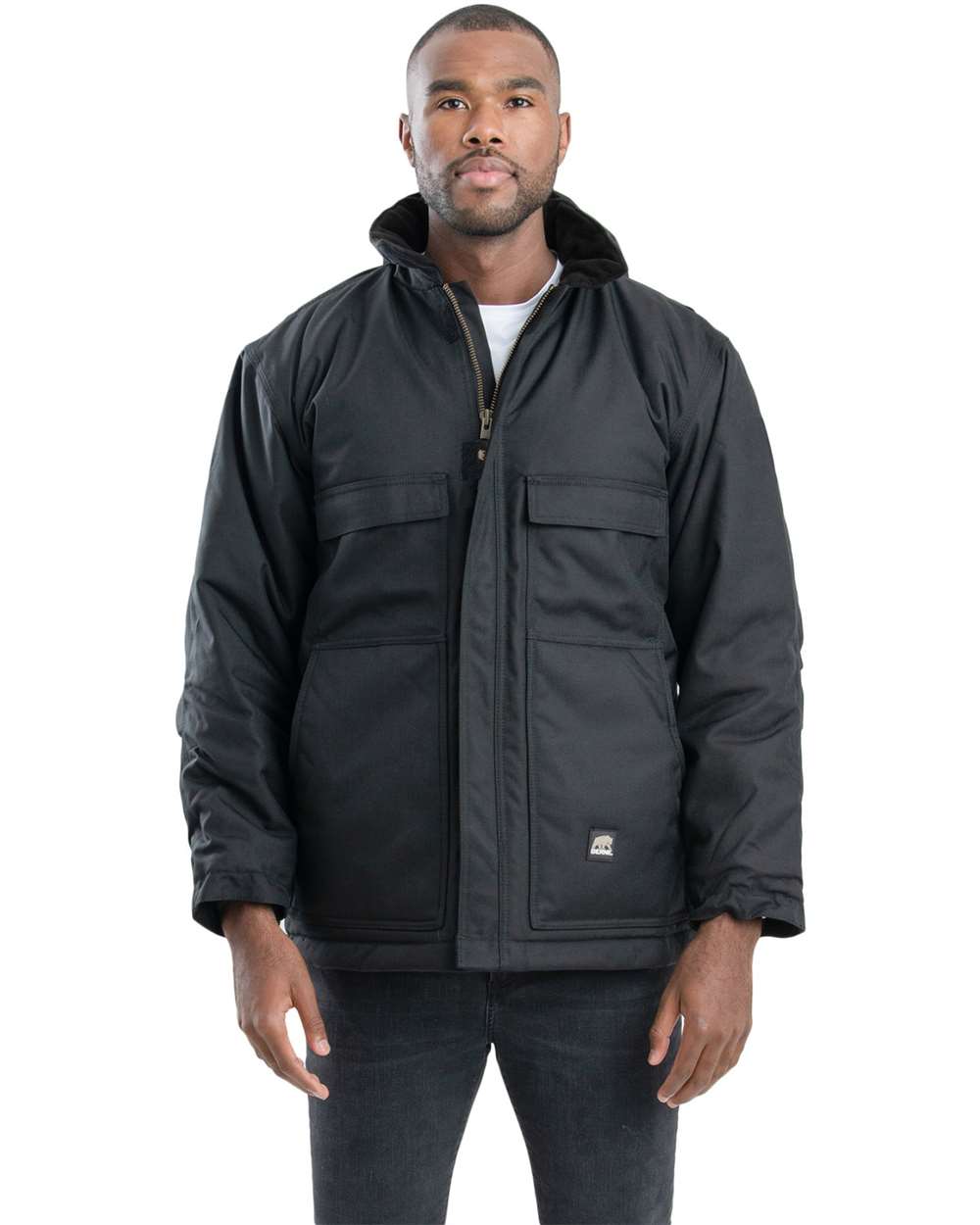 Berne Apparel Men's Icecap Insulated Chore Coat - NCH377 Black