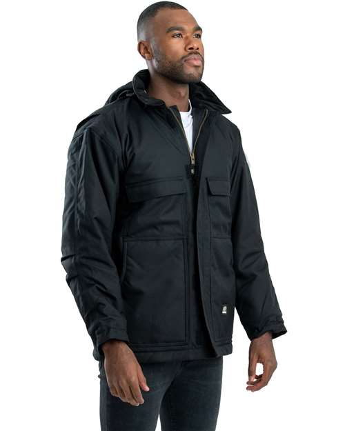 Berne Apparel Men's Tall Icecap Insulated Chore Coat - NCH377T Black