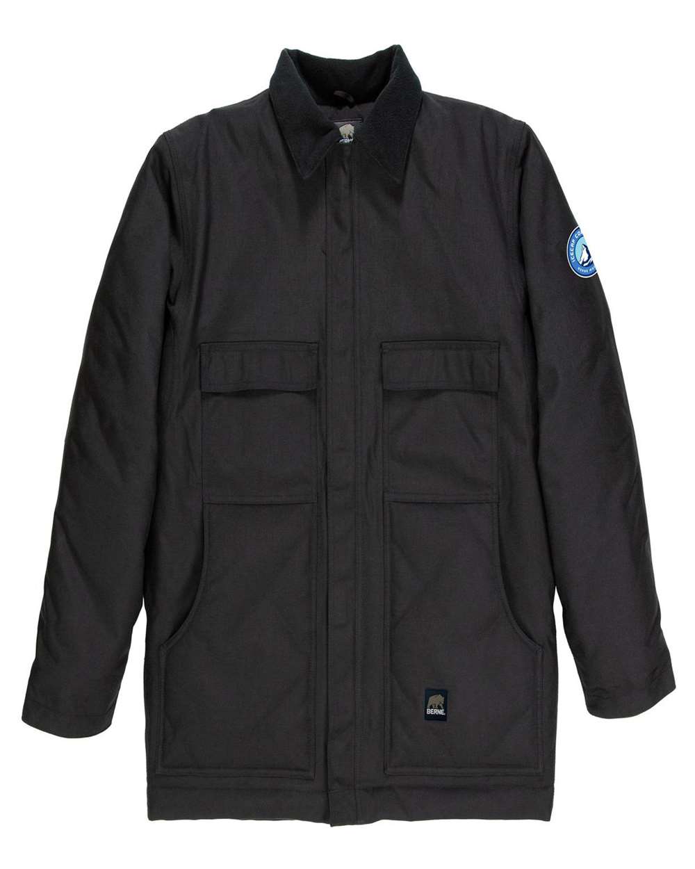 Berne Apparel Men's Tall Icecap Insulated Chore Coat - NCH377T Black