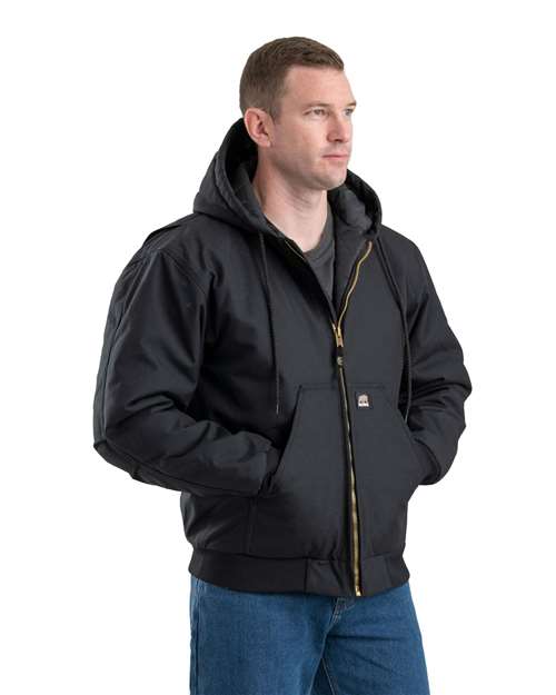 Berne Apparel Men's Icecap Insulated Hooded Jacket - NJ51 Black