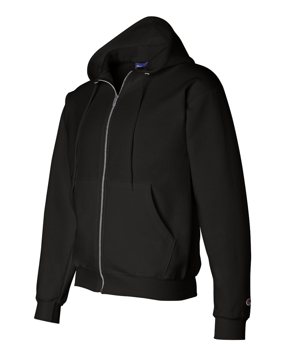 Champion Unisex Powerblend® Full-Zip Hooded Sweatshirt - S800 Black