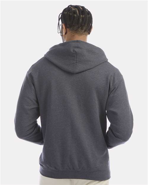 Champion Unisex Powerblend® Full-Zip Hooded Sweatshirt - S800 Charcoal Heather