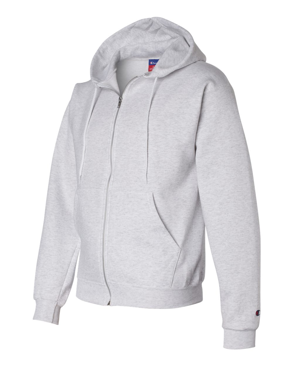 Champion Unisex Powerblend® Full-Zip Hooded Sweatshirt - S800 Silver Grey
