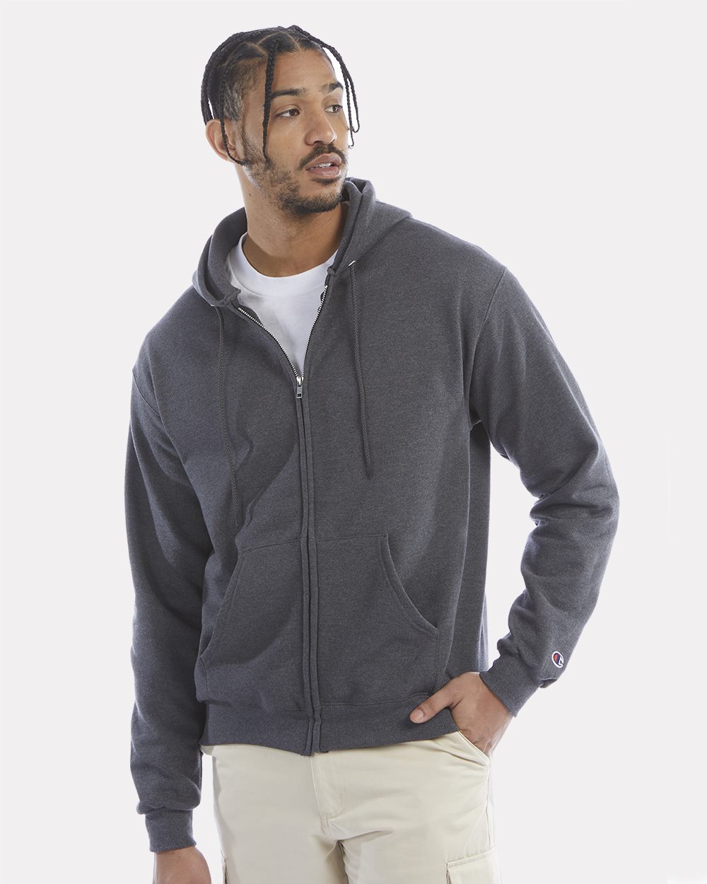 Champion Unisex Powerblend® Full-Zip Hooded Sweatshirt - S800