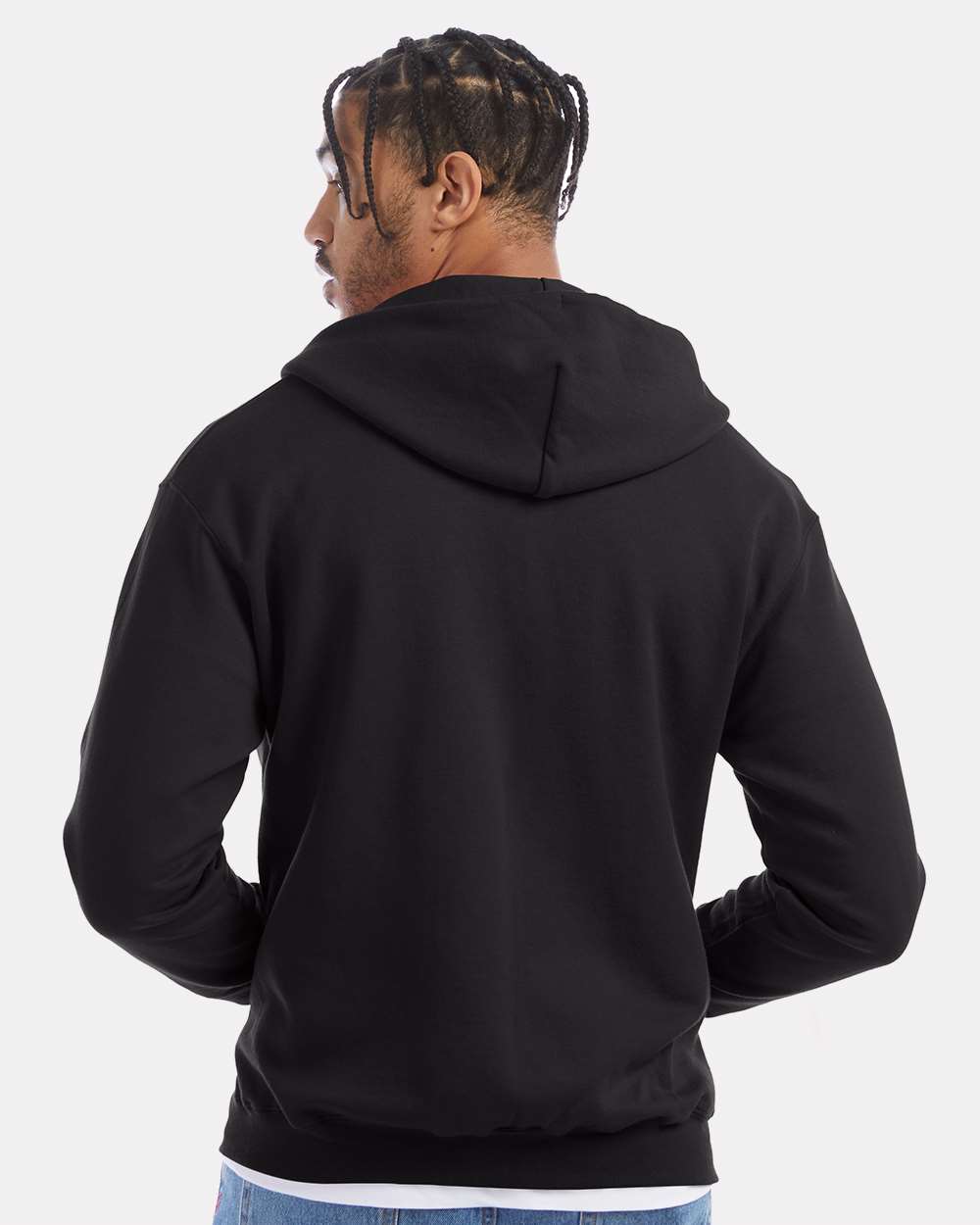 Champion Unisex Powerblend® Full-Zip Hooded Sweatshirt - S800 Black
