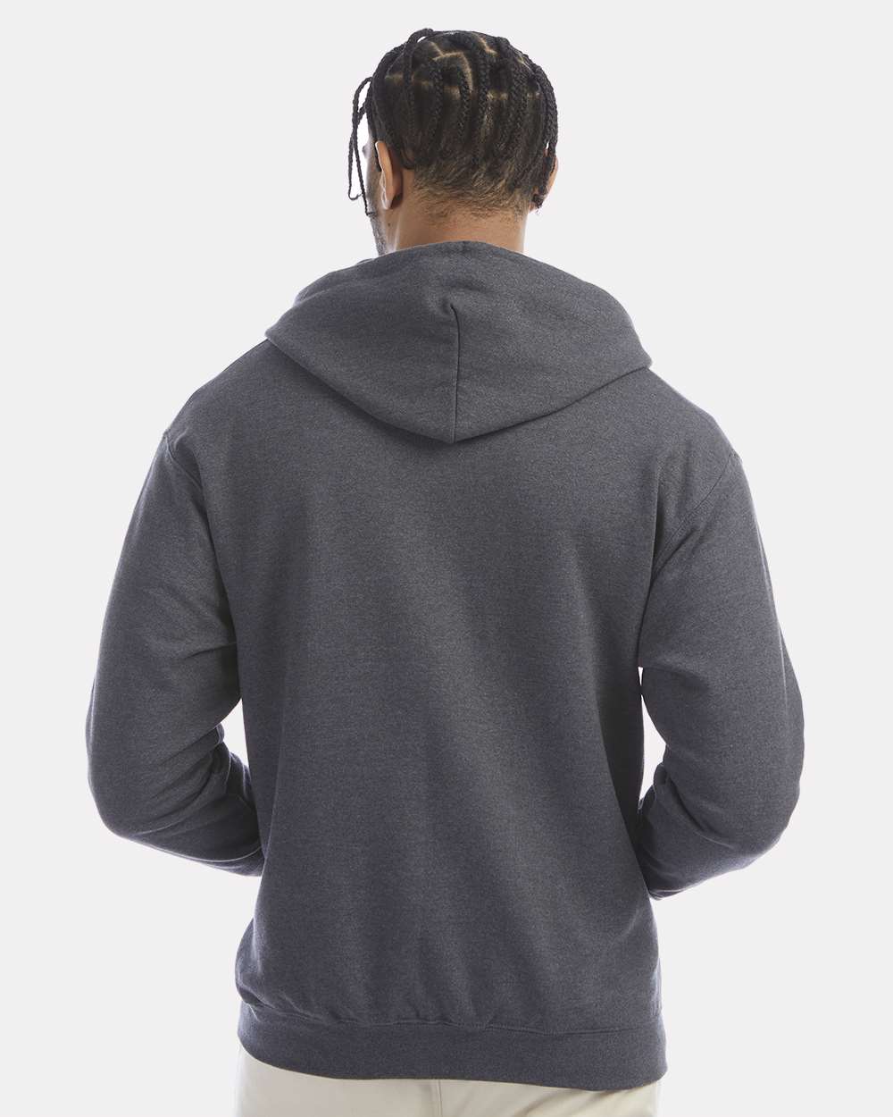 Champion Unisex Powerblend® Full-Zip Hooded Sweatshirt - S800 Charcoal Heather