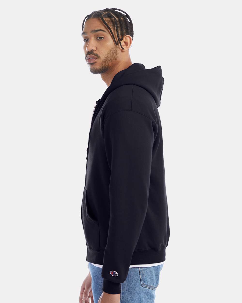 Champion Unisex Powerblend® Full-Zip Hooded Sweatshirt - S800 Navy