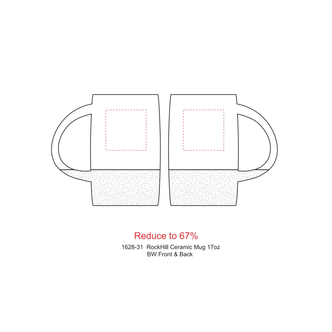 RockHill Ceramic Mug 17oz - 1628-31 Black