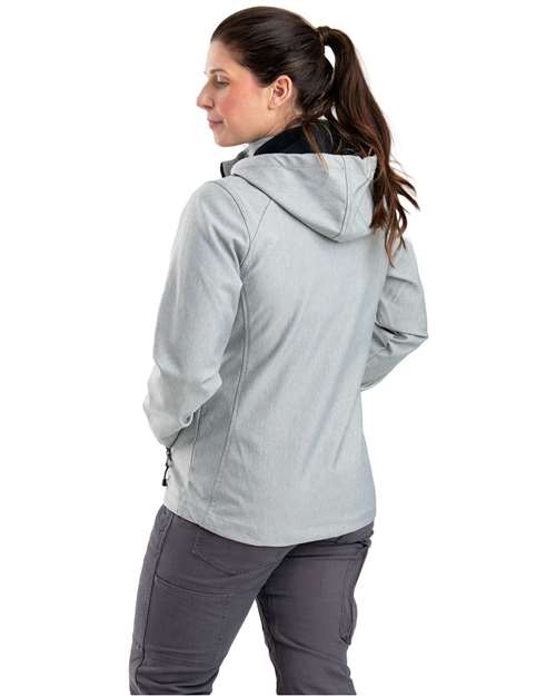 Berne Apparel Women’s Hooded Soft Shell Jacket - WJS301 Grey