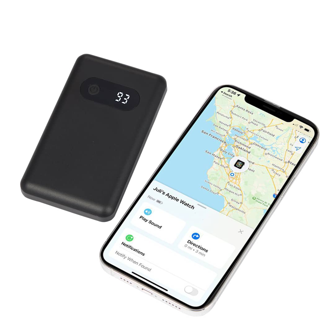Find My 5000 mAh 18W PD Power Bank/Digital Display - 7122-20 Black