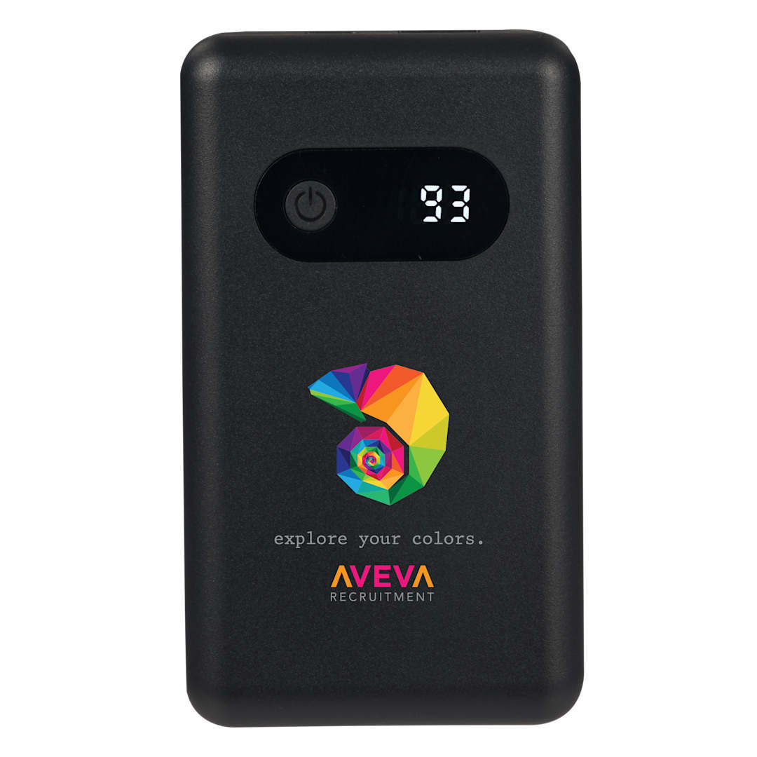 Find My 5000 mAh 18W PD Power Bank/Digital Display - 7122-20 Black