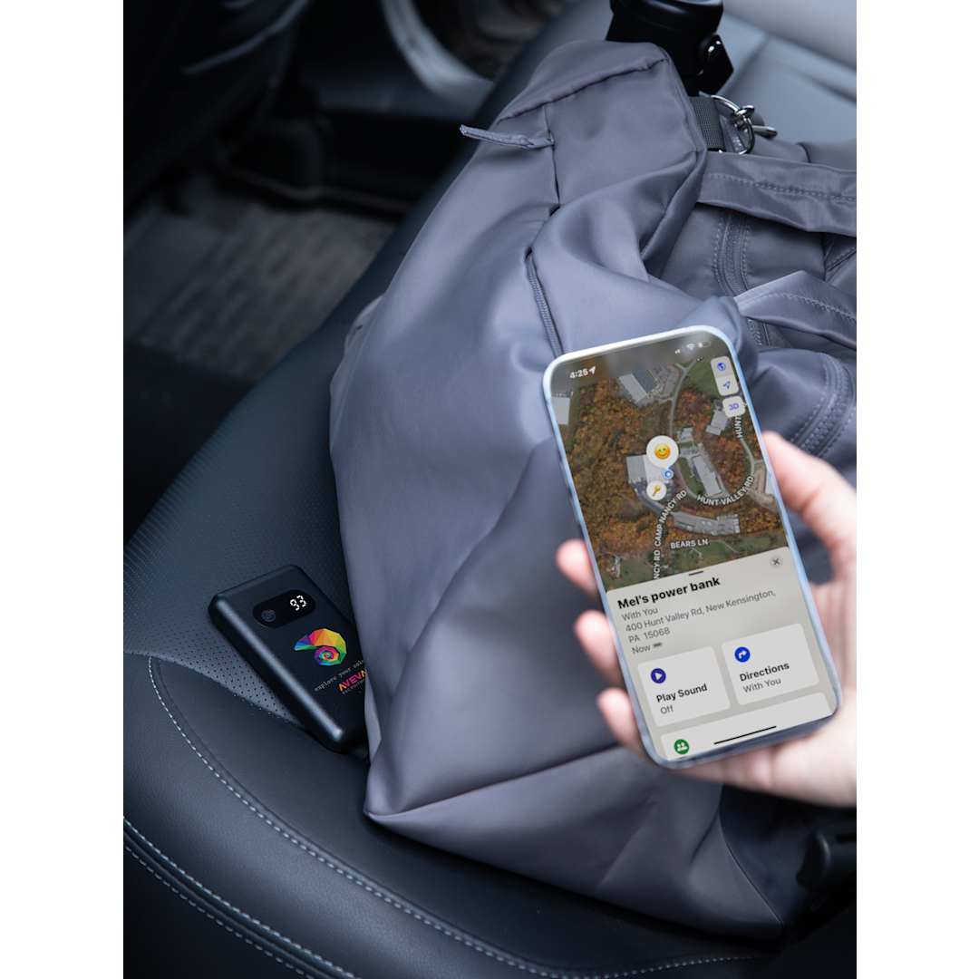 Find My 5000 mAh 18W PD Power Bank/Digital Display - 7122-20 Black