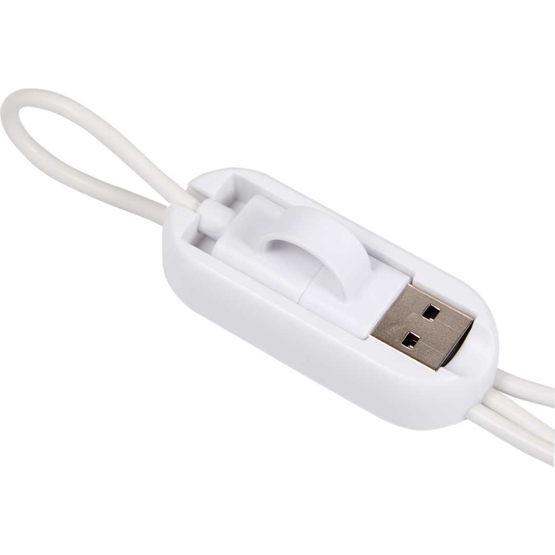 Allcord 5-in-1 Charging Cable with iWatch Charger - 7143-79 White