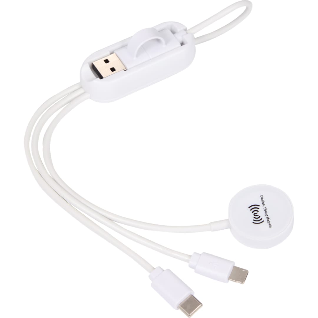 Allcord 5-in-1 Charging Cable with iWatch Charger - 7143-79 White