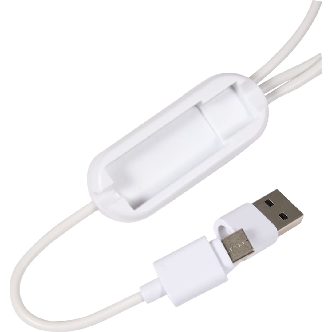 Allcord 5-in-1 Charging Cable with iWatch Charger - 7143-79 White