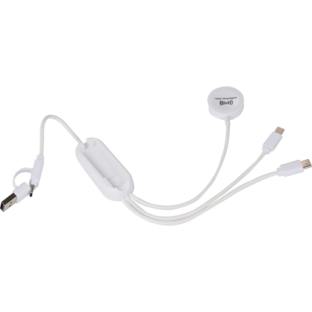 Allcord 5-in-1 Charging Cable with iWatch Charger - 7143-79 White