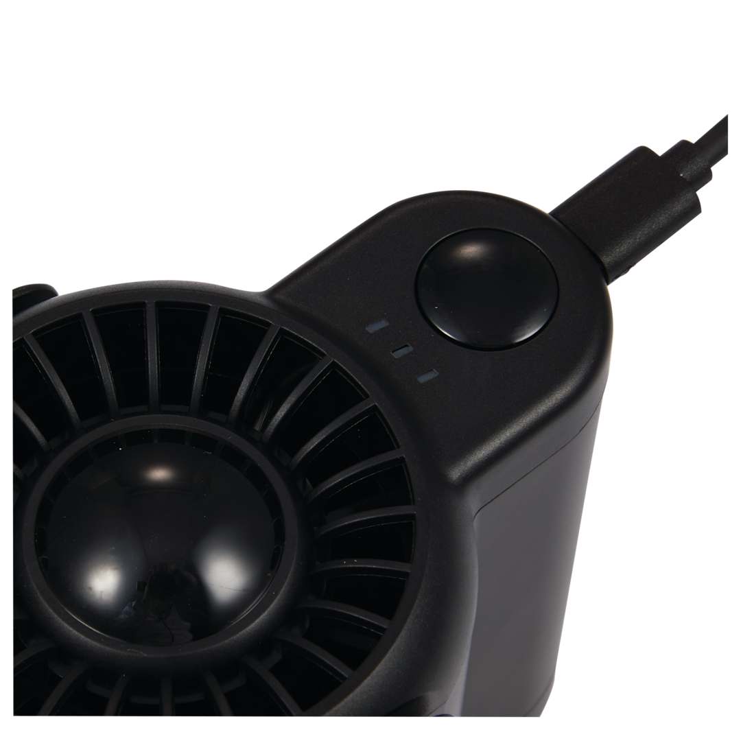 Hands-Free Rechargeable Waist Fan - SM-9567 Black