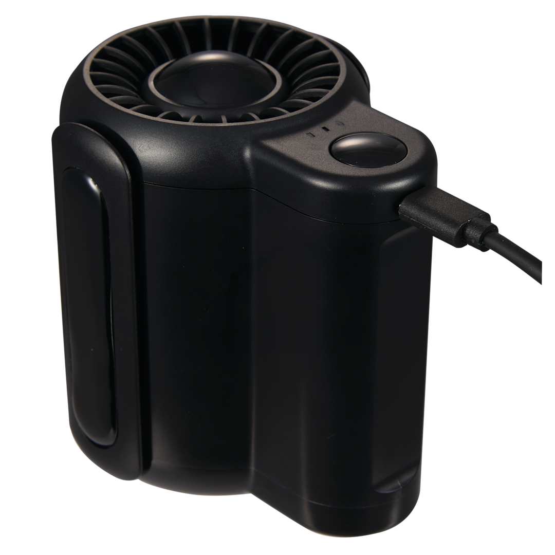 Hands-Free Rechargeable Waist Fan - SM-9567 Black