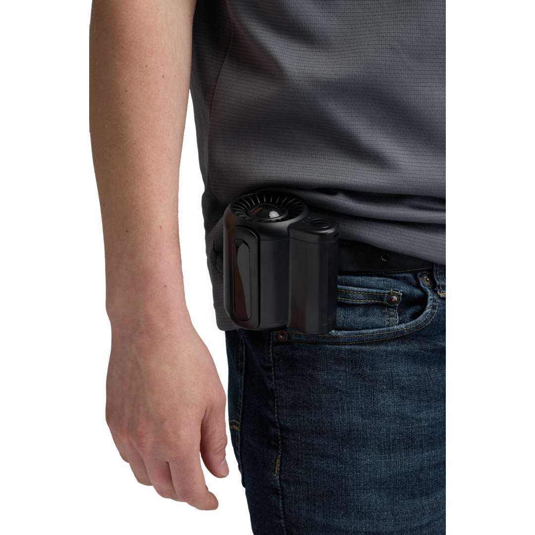 Hands-Free Rechargeable Waist Fan - SM-9567 Black