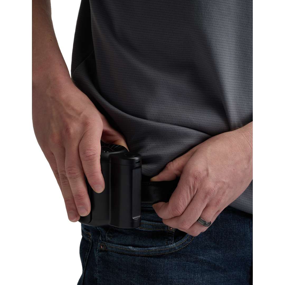 Hands-Free Rechargeable Waist Fan - SM-9567 Black