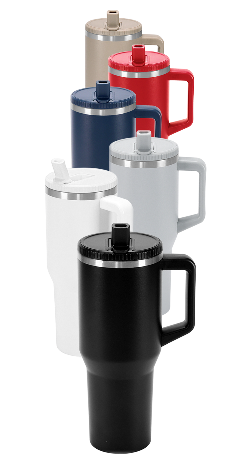 Urban Peak 40oz FLIP STRAW LOW PROFILE MUG - SL195PR White