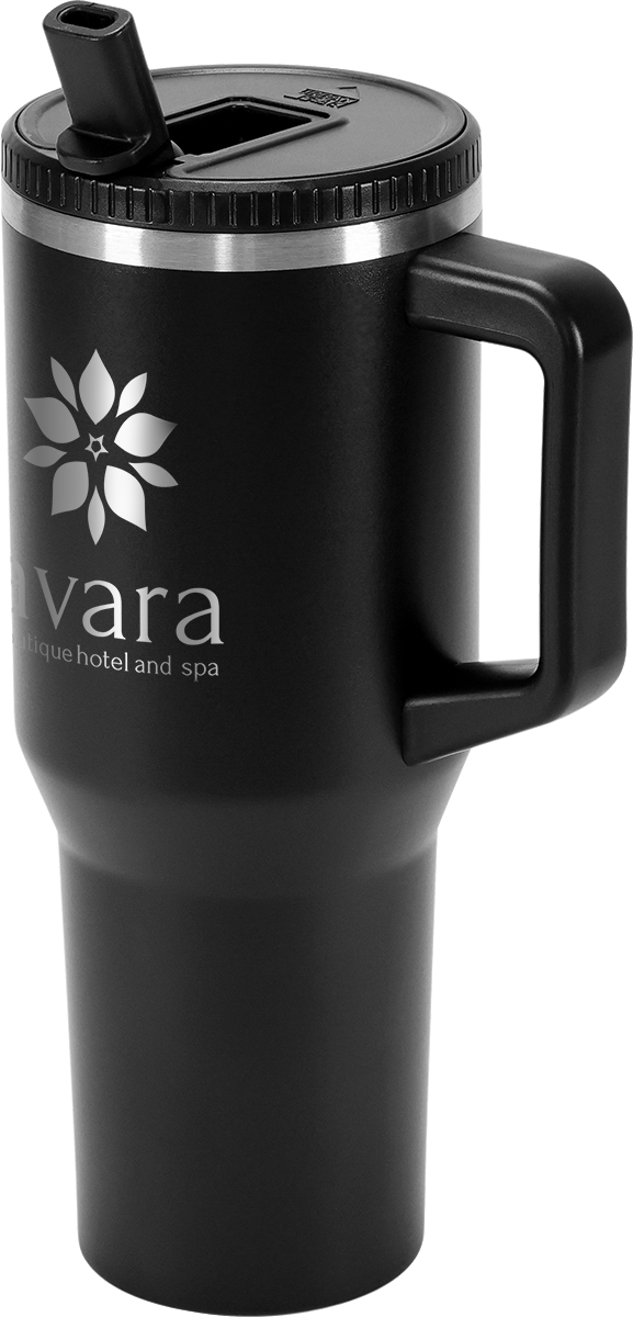 Urban Peak 40oz FLIP STRAW LOW PROFILE MUG - SL195PR black