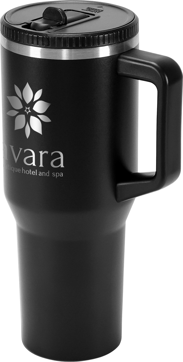 Urban Peak 40oz FLIP STRAW LOW PROFILE MUG - SL195PR black