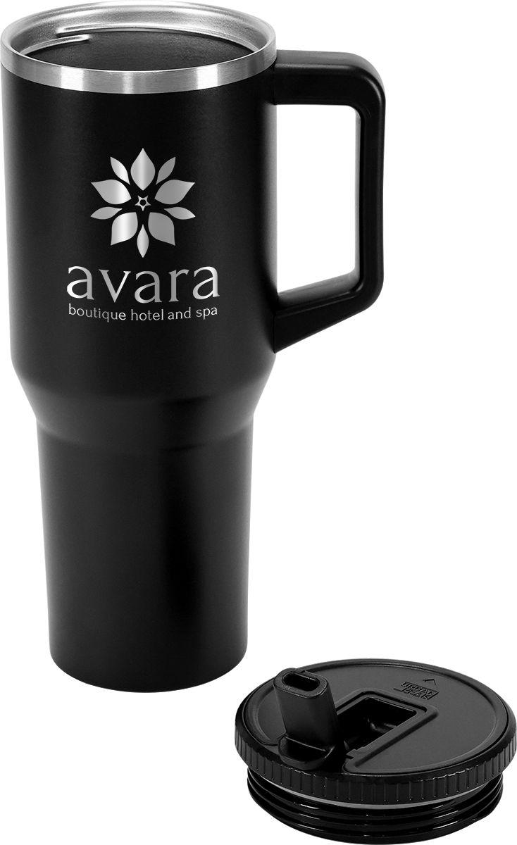 Urban Peak 40oz FLIP STRAW LOW PROFILE MUG - SL195PR black