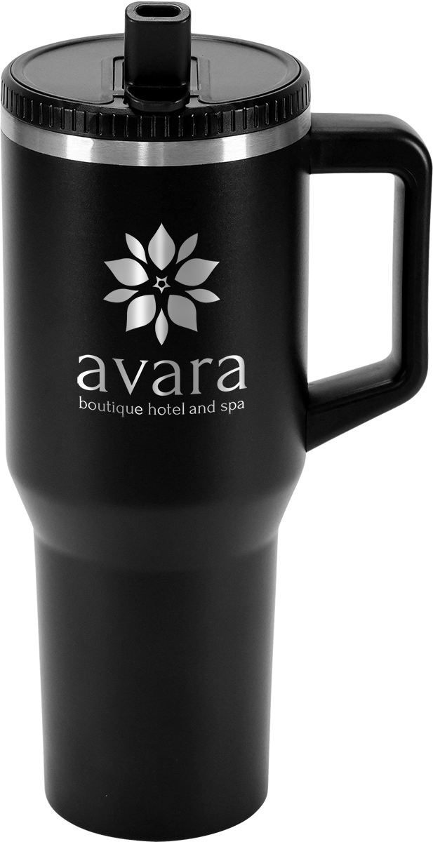 Urban Peak 40oz FLIP STRAW LOW PROFILE MUG - SL195PR black