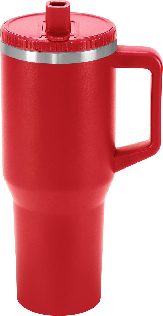 Urban Peak 40oz FLIP STRAW LOW PROFILE MUG - SL195PR red