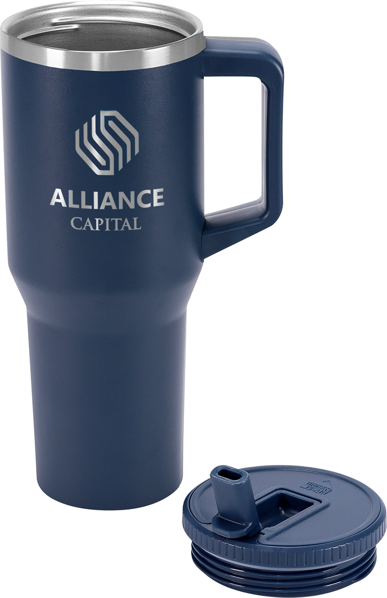 Urban Peak 40oz FLIP STRAW LOW PROFILE MUG - SL195PR blue