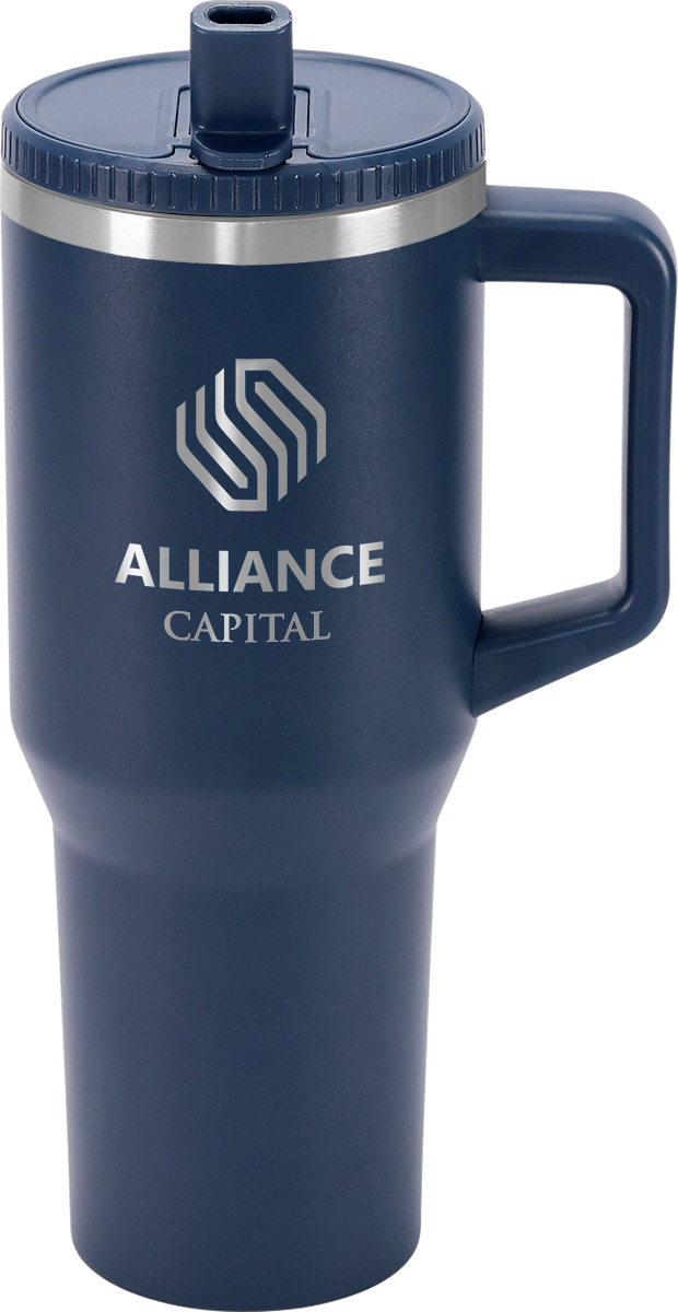 Urban Peak 40oz FLIP STRAW LOW PROFILE MUG - SL195PR blue