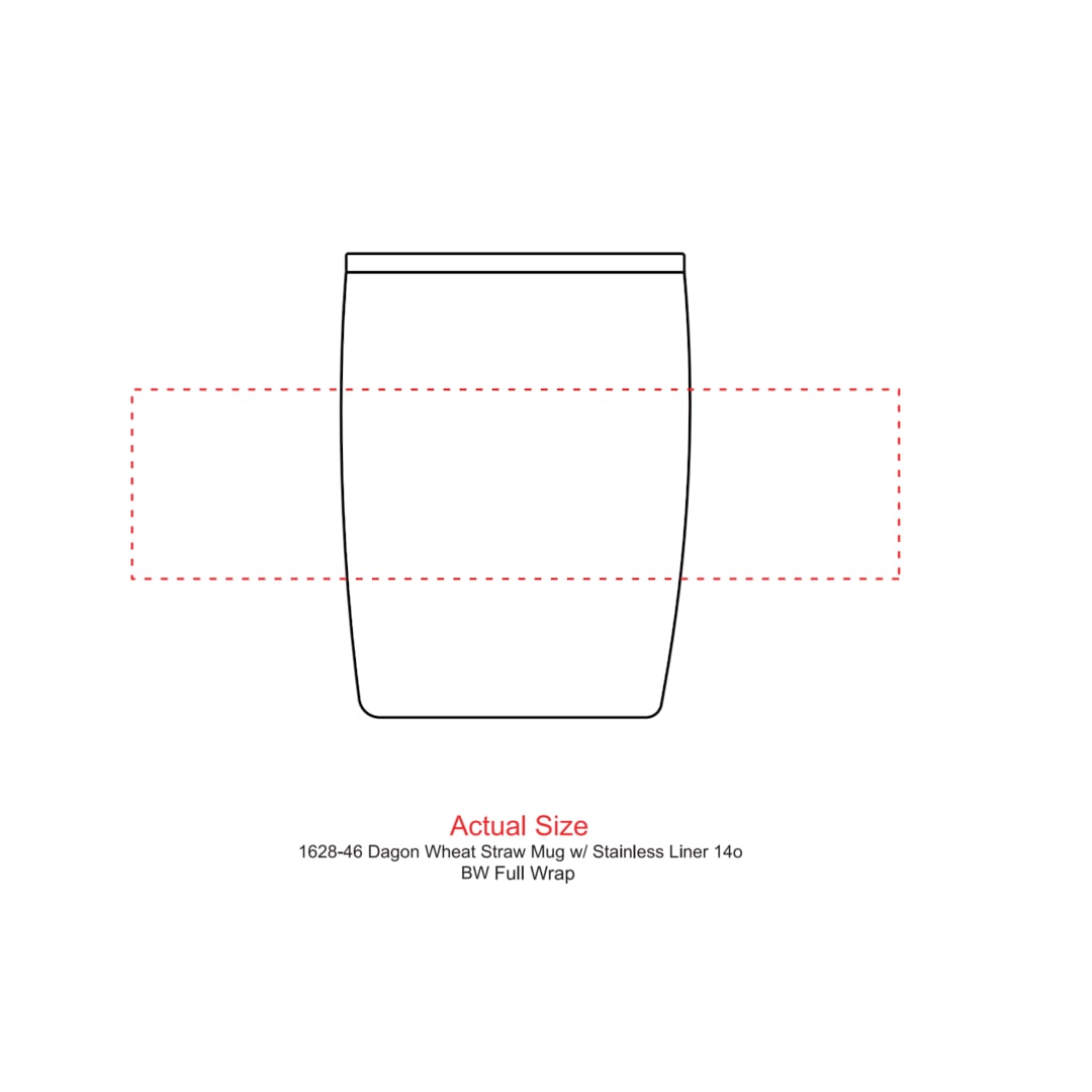 Dagon Wheat Straw Mug w/ Stainless Liner 14oz - 1628-46 Gray