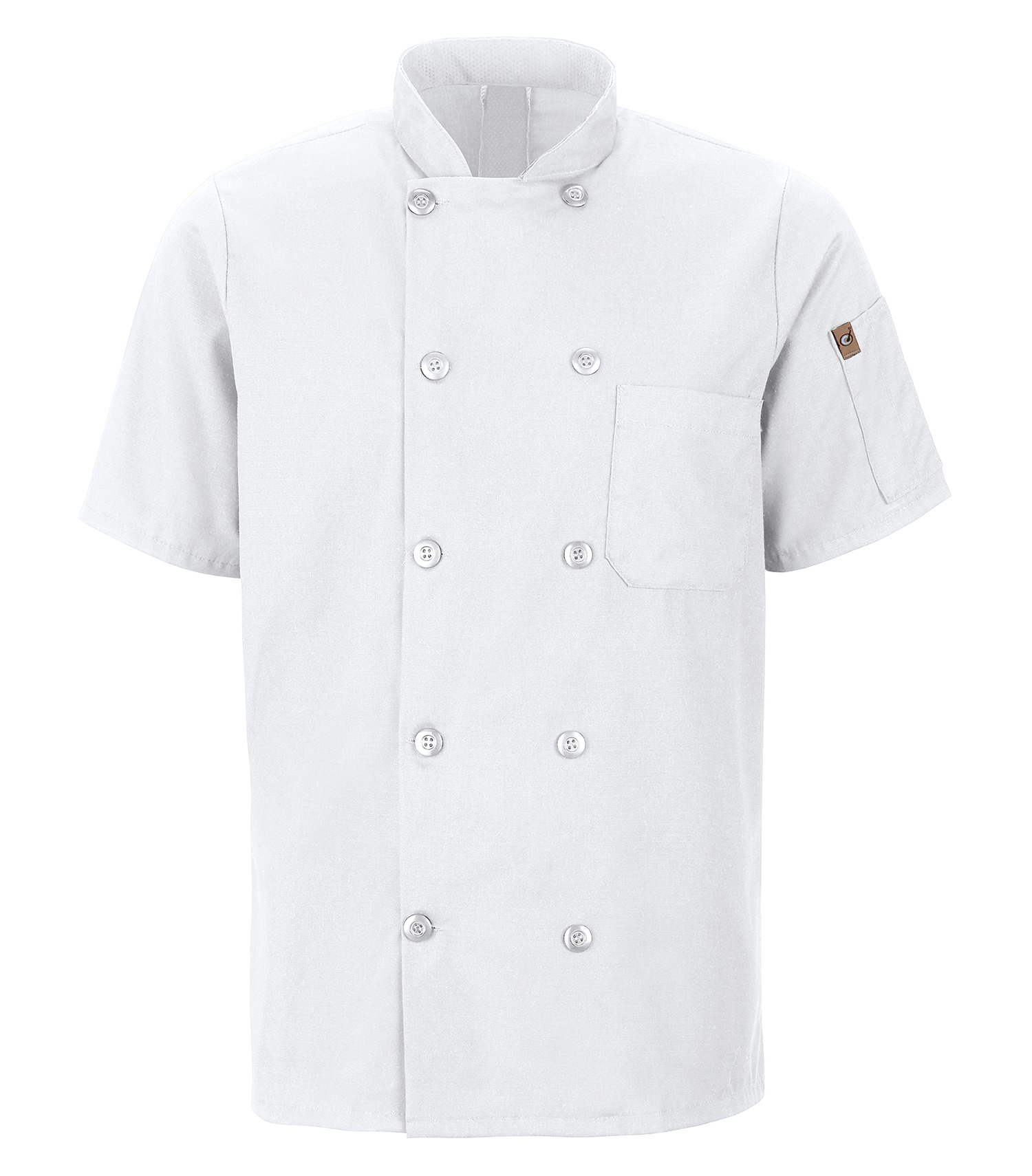 Red Kapᴹᴰ RED KAPᴹᴰ CHEF DESIGNSᴹᴰ VESTE DE CHEF À MANCHES COURTES AVEC OILBLOK ET MIMIXᴹᶜ - 046X White