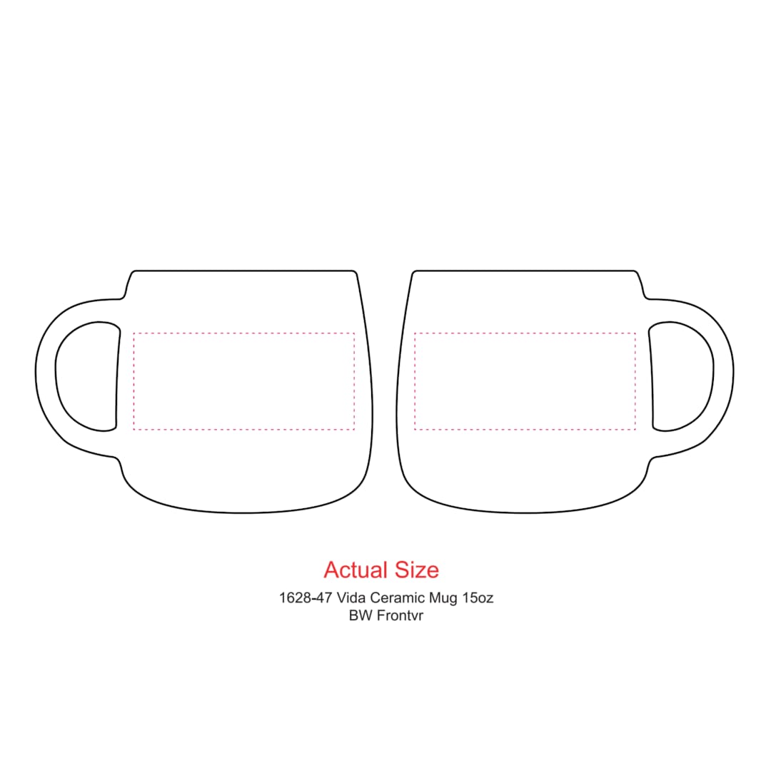 Vida Ceramic Mug 15oz - 1628-47 Black