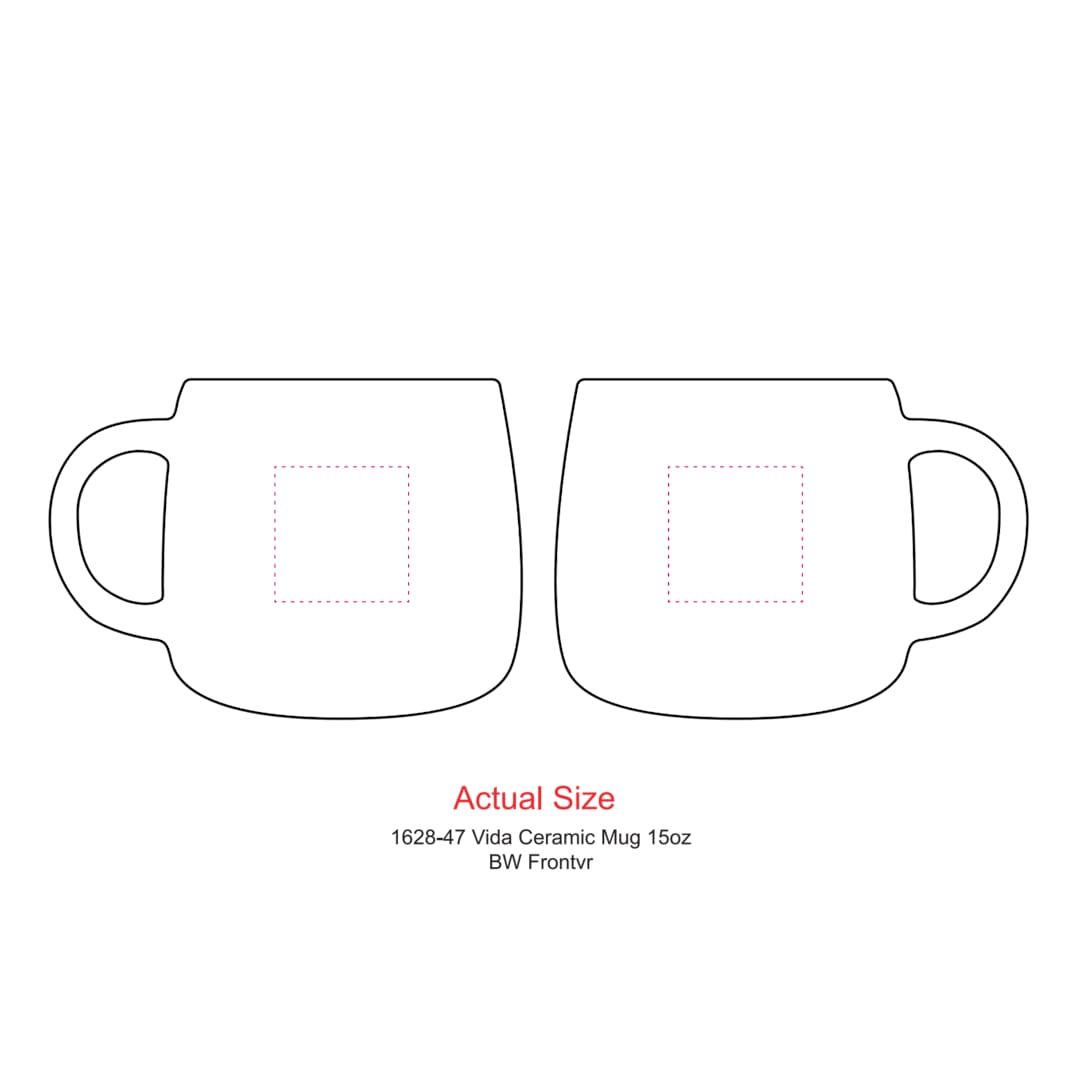 Vida Ceramic Mug 15oz - 1628-47 Black