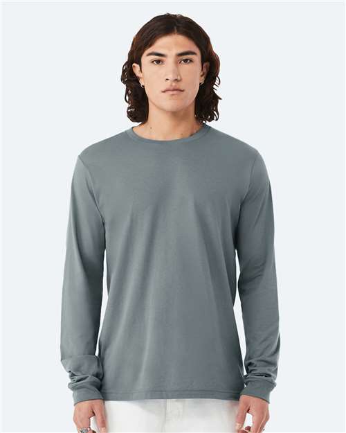 BELLA + CANVAS Unisex Jersey Long Sleeve Tee - 3501 Blue Storm